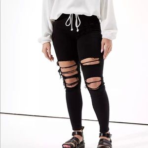 American Eagle black jegging women’s size 4